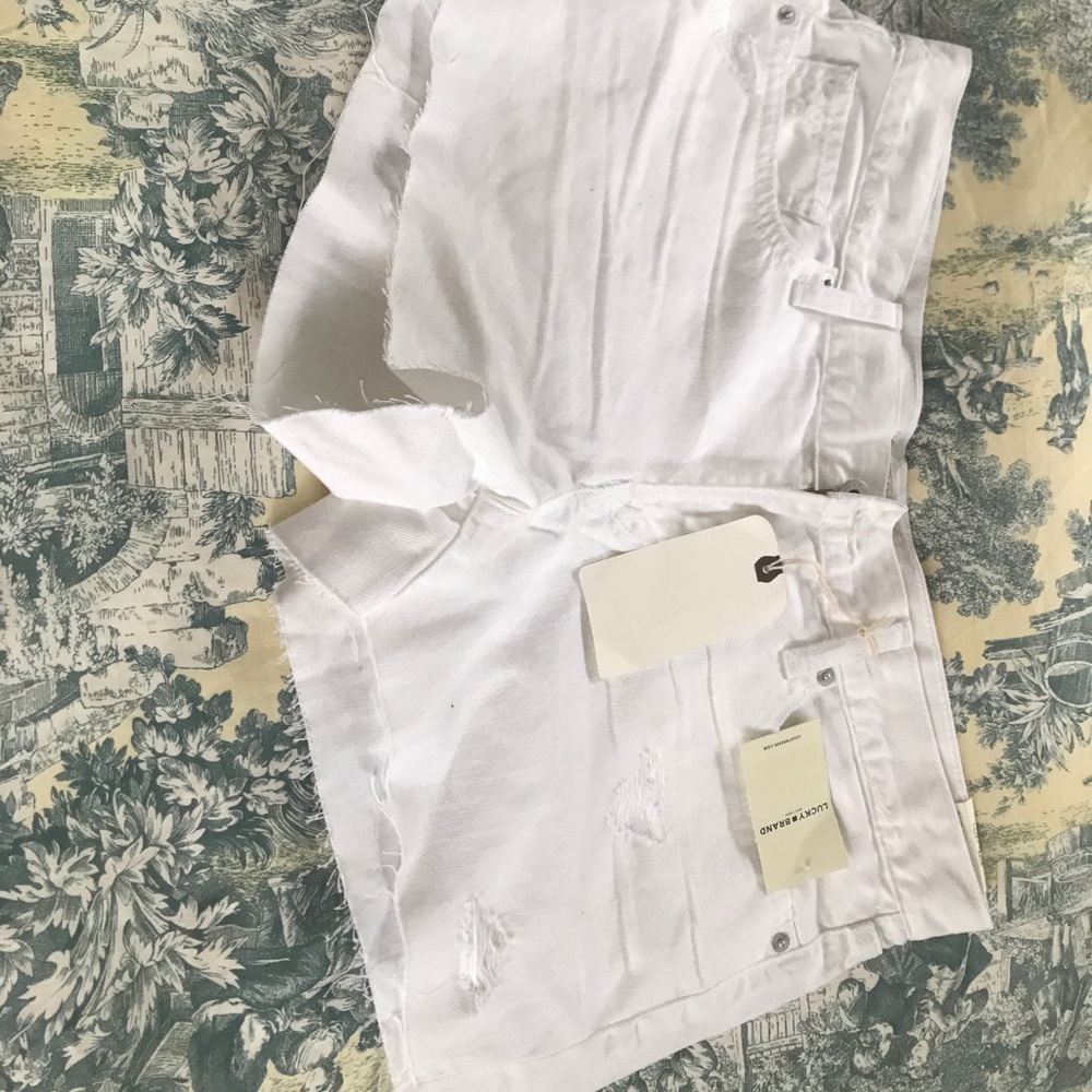 Lucky white jean shorts