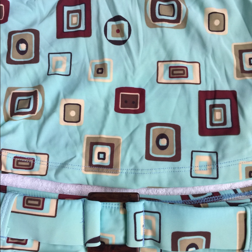 Geometric pattern Tankini Size 10- Tortoise Shell - Picture 2 of 4