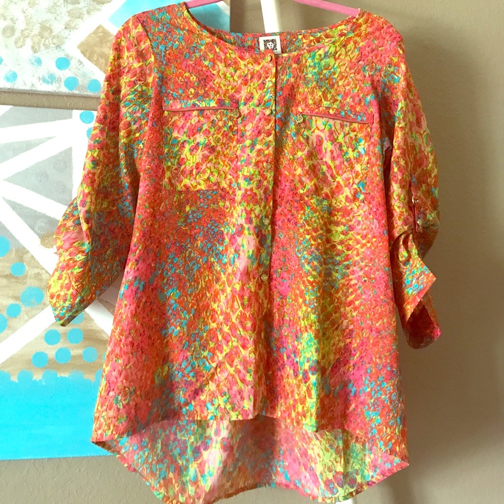 Breathtaking Vibrantly Colored 3/4" Adjust. Blouse