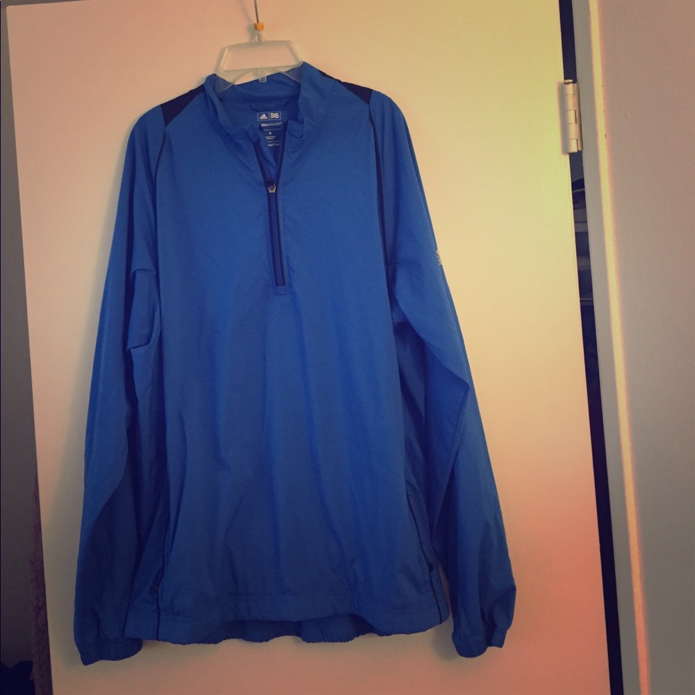 NWOT Adidas tennis blue wind breaker