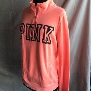 Victoria's Secret Pink Coral quarter zip