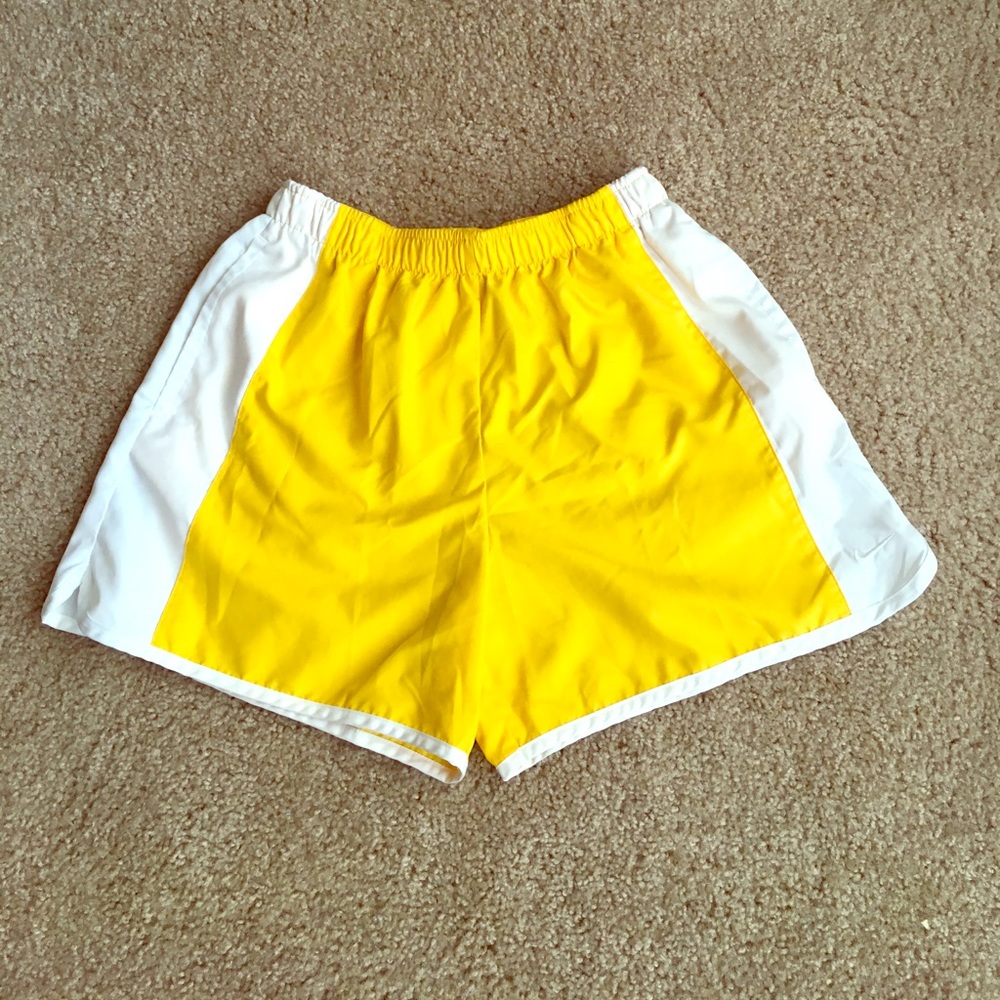 Nike running shorts Yellow and White Small