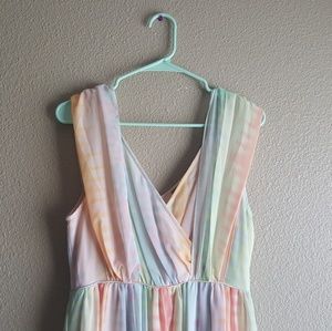 Anthropologie // Rainbow Maxi Dress