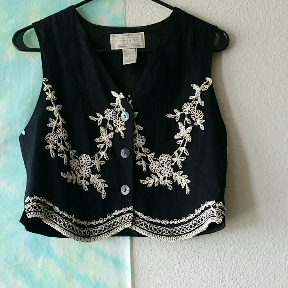 Vintage embroidered vest