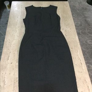 Grey sleeveless work dress