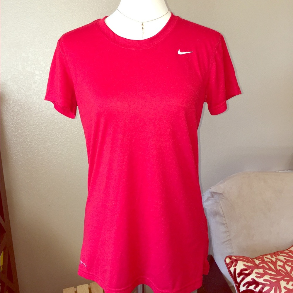 Nike Dri Fit red crew tee