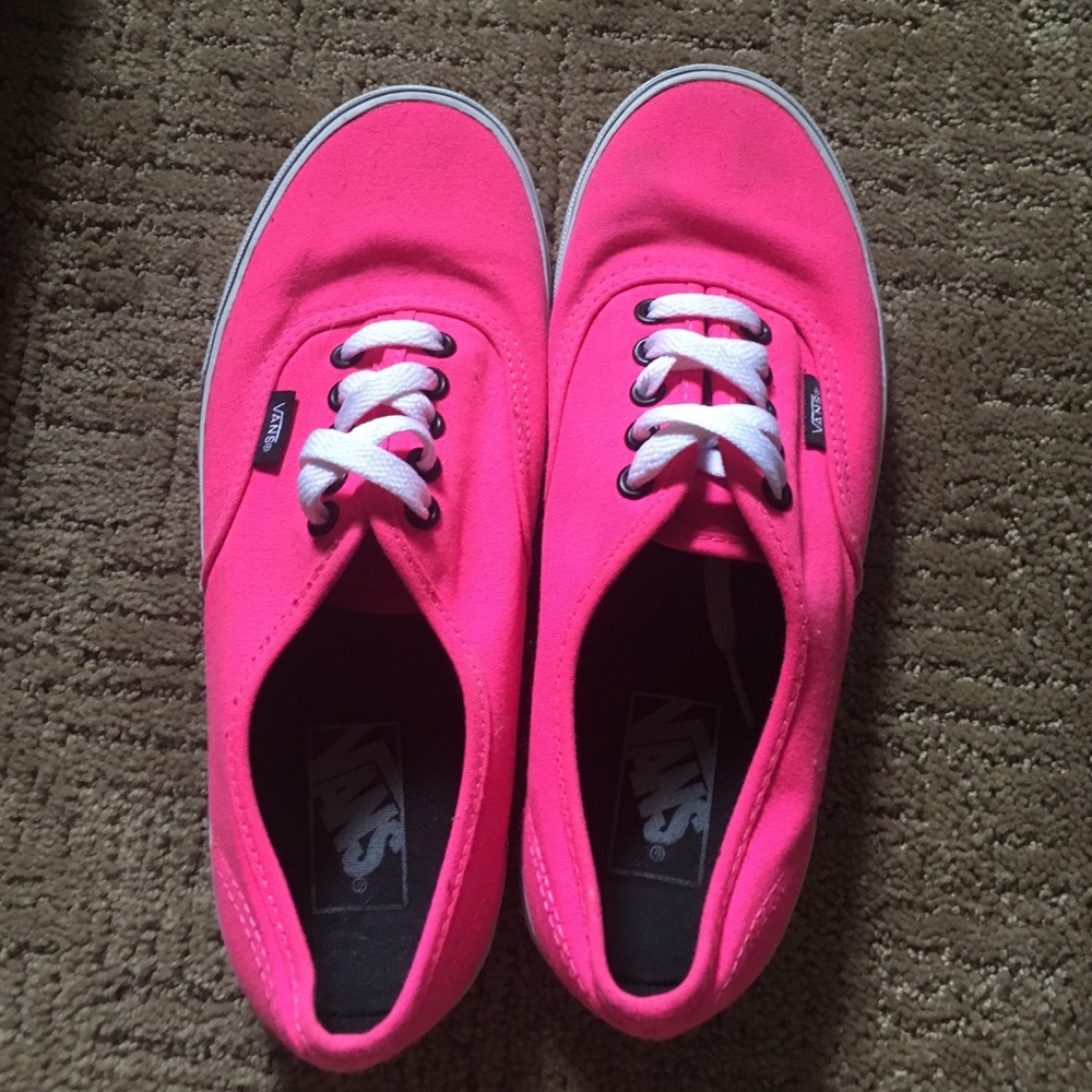 Neon pink Vans