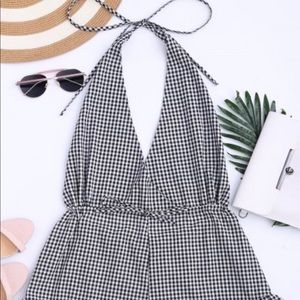 Super cute checkerboard romper