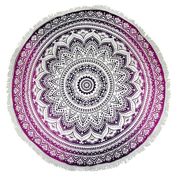 ONLY 1 LEFT - Ombre 60" Round Beach Towel - Picture 2 of 4