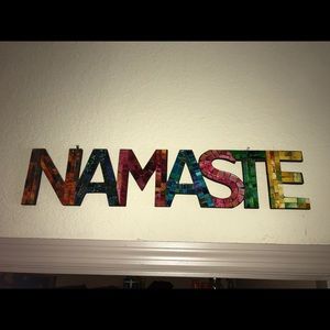 Namaste mosaic wall art