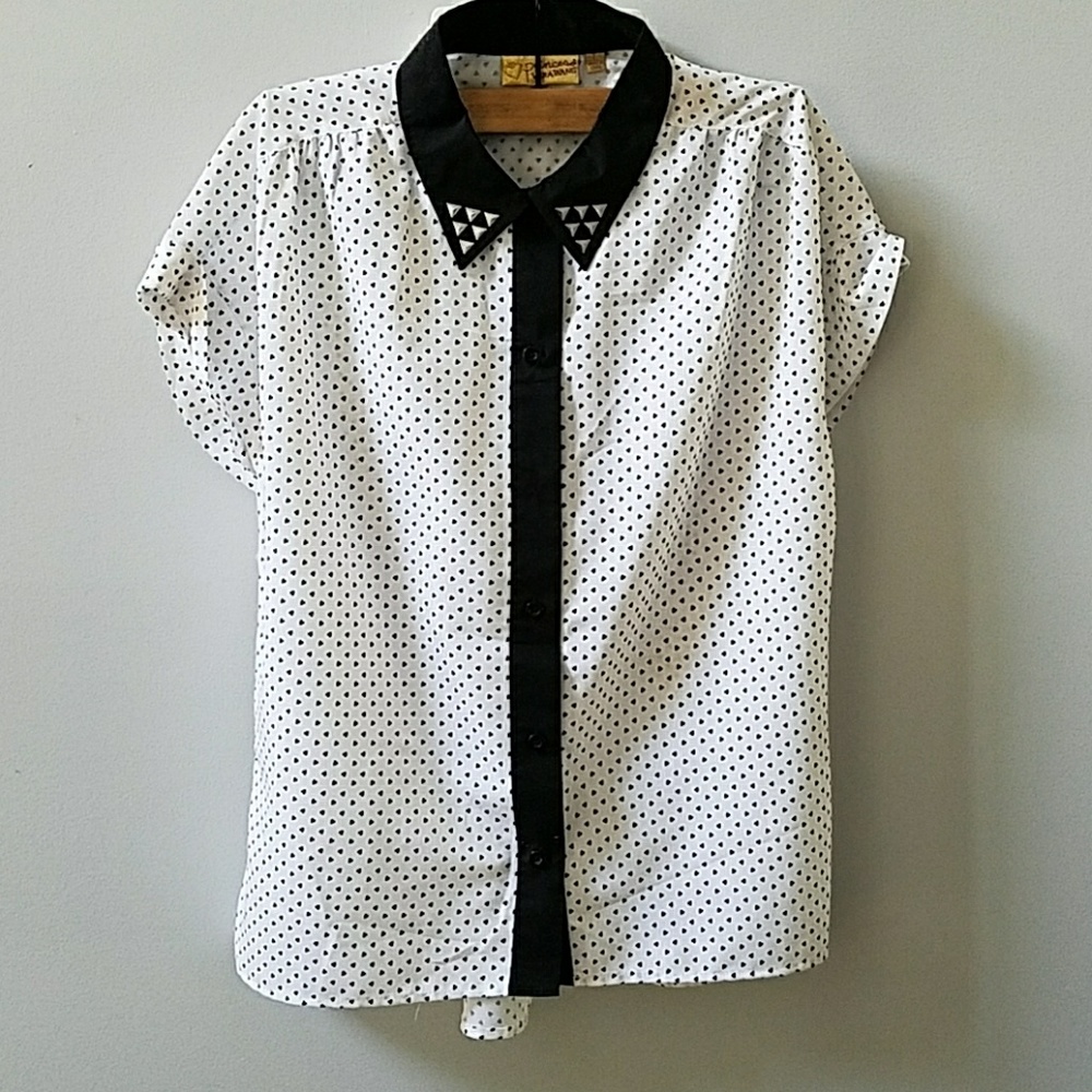 Princess by Vera Wang heart print shirt L NWOT