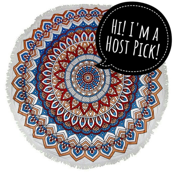 SOLD OUT -NO TASSELS! Mandala Round Beach Towel - Picture 6 of 8