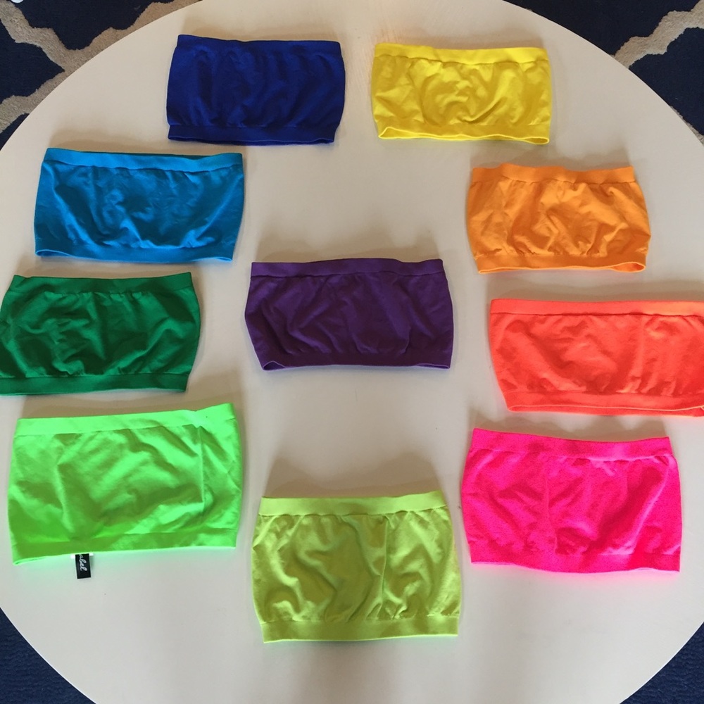 Colorful tube bras