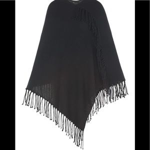 BCBG Maxazria fringe poncho