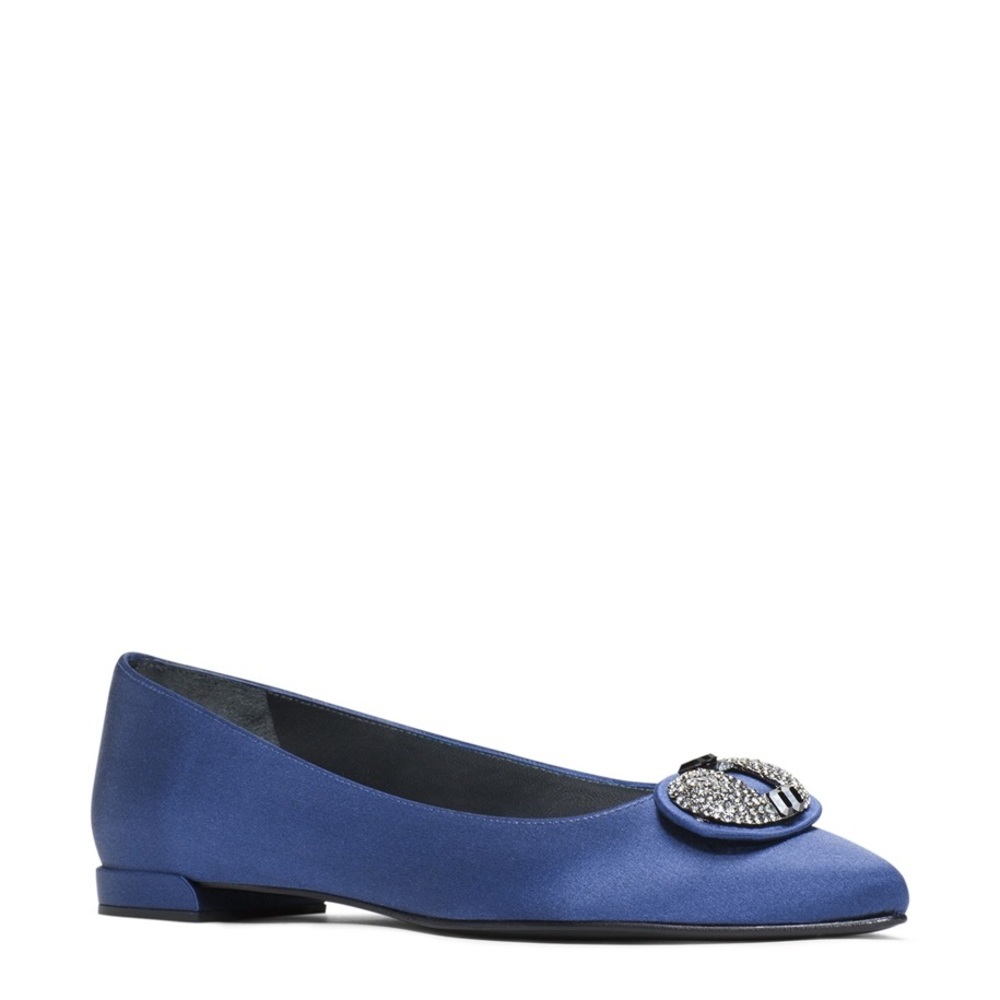 ❌SOLD❌ Stuart Weitzman Domepump Satin Flats - Picture 1 of 5