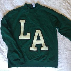 Green mock neck vintage sweater