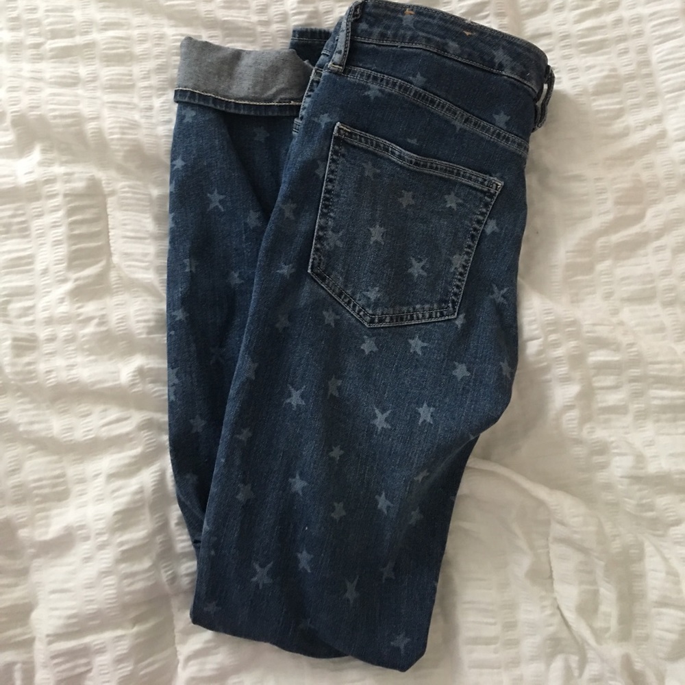 Star Patterned Denim Jeans