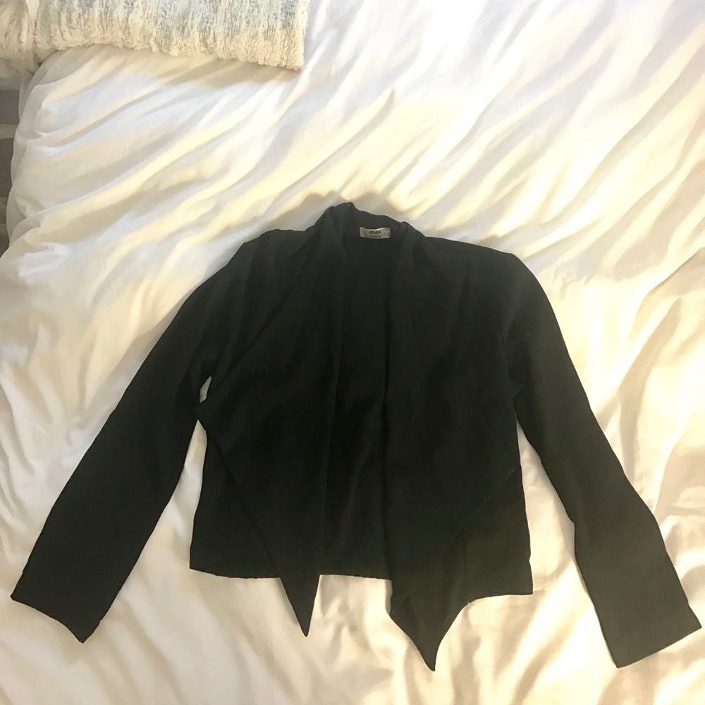 Black open blazer
