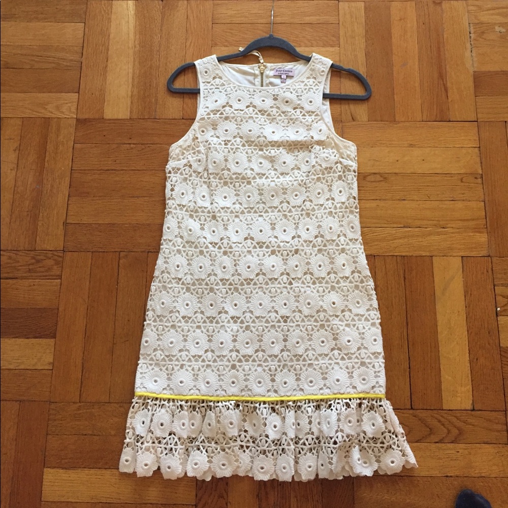 Juicy couture off white crochet dress