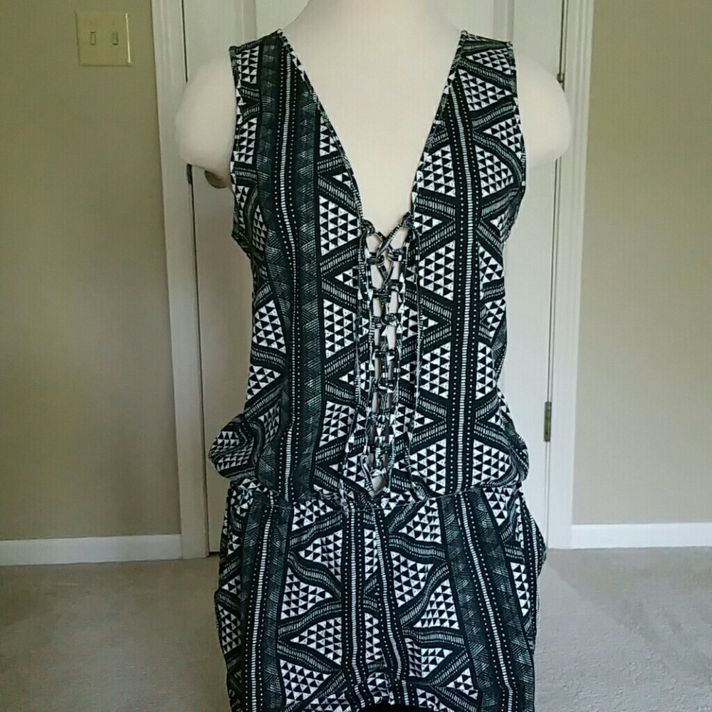 NWT Sexy Front Tie Romper