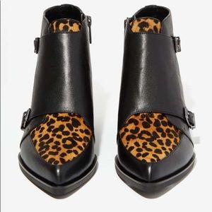Sam Edelman Leopard Print Calf Hair Ankle Booties