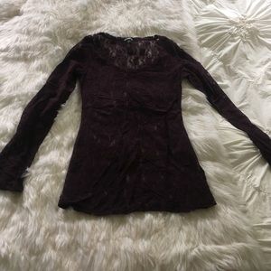 EXCELLENT DEAL! Express Maroon Lace top
