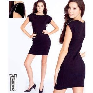 American Apparel Interlock Shoulder Zip Dress