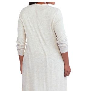 1X oatmeal sweater duster