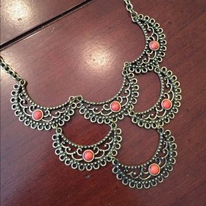 Maurices Layered Brass Toned Statement Necklace