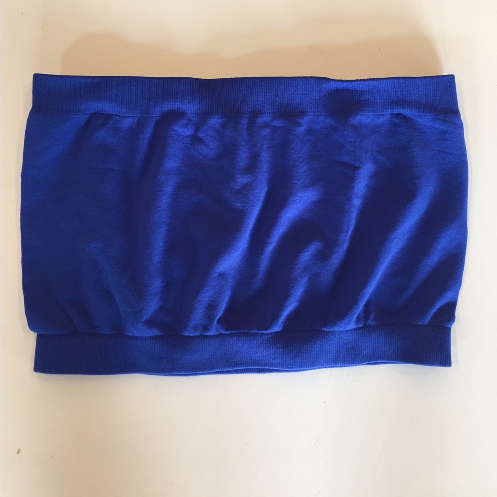 Royal blue tube bra