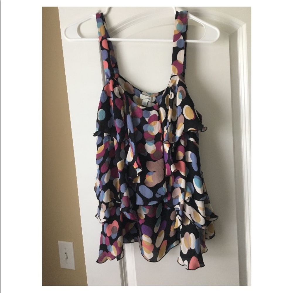 EUC Anthropologie Ruffle Top Size 8