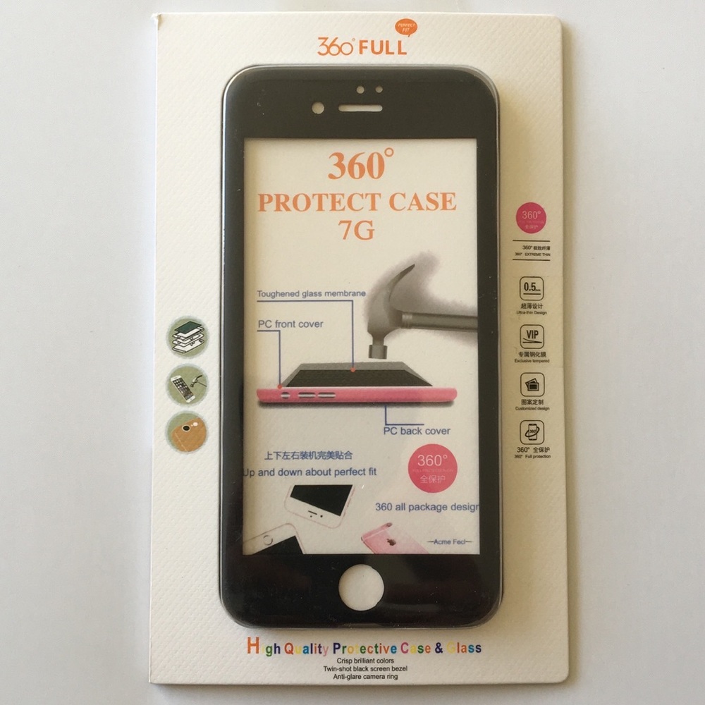 $8💋New Black Gold iPhone 7&8- 360° Case