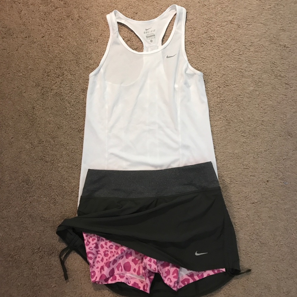 Nike shirt and skirt