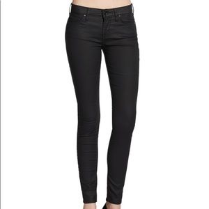 7 For All Mankind Black Coated Gwenevere Skinny