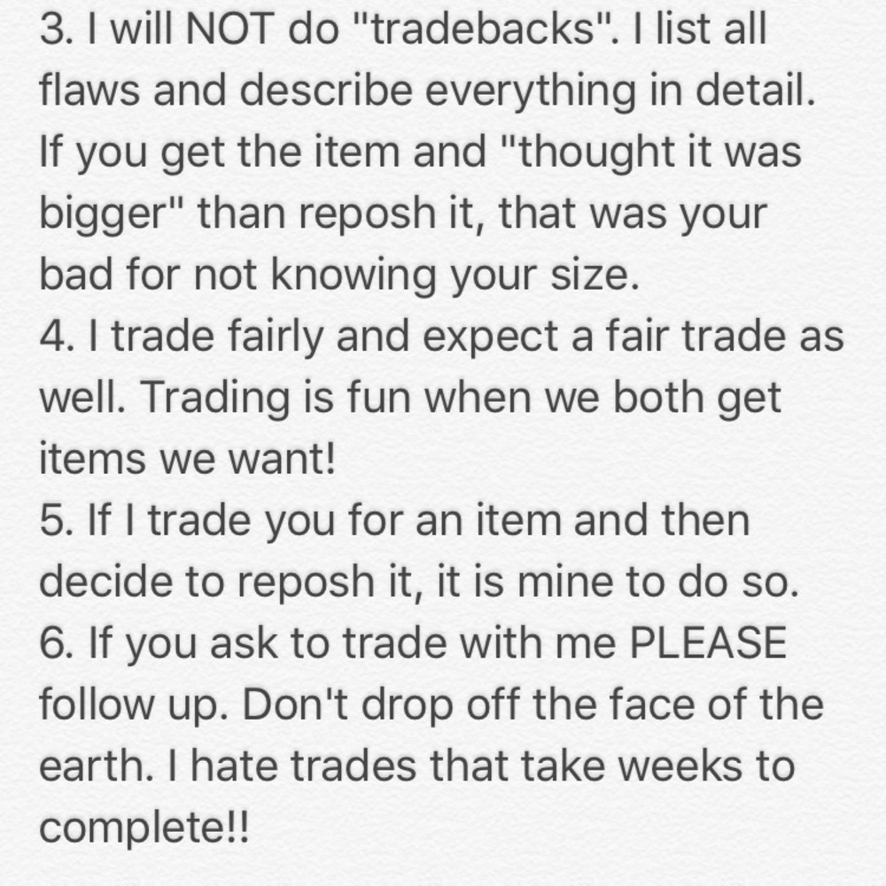 💋☠️MY TRADE RULES!! PLEASE READ!!☠️💋 - Picture 3 of 3