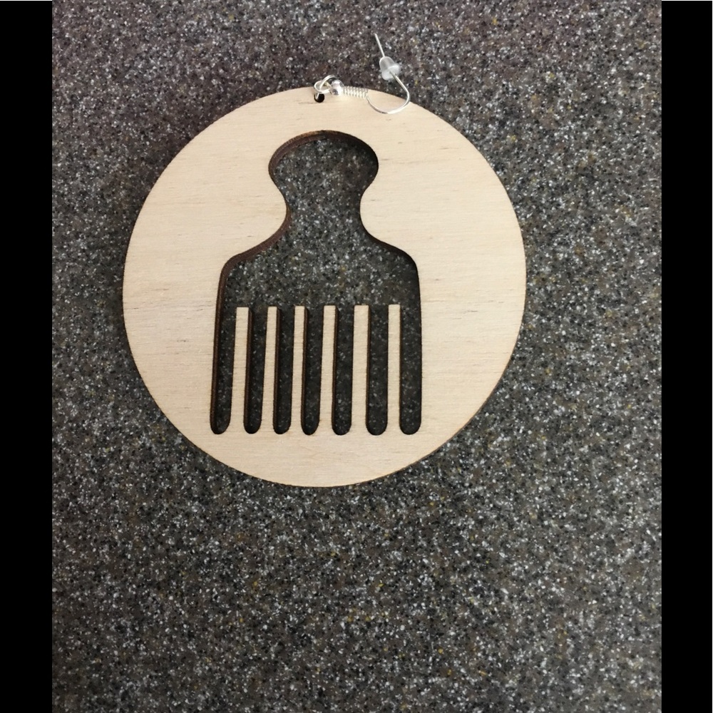 Afro Comb/Pic Earrings FREE SHIP!!