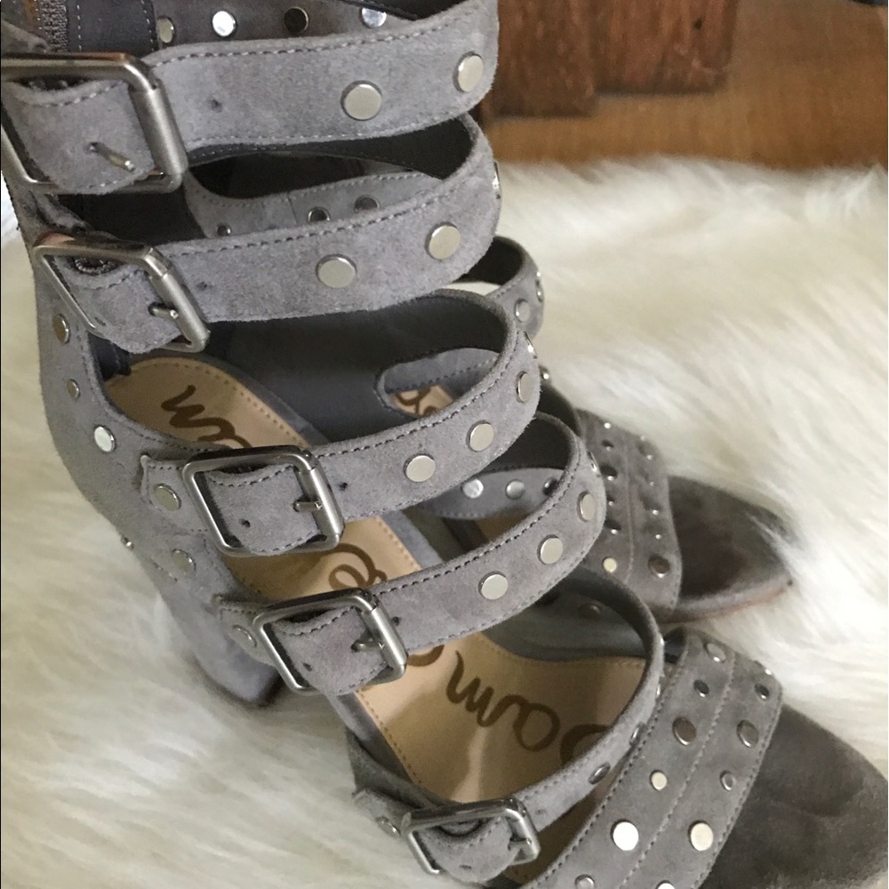 Grey Sam Edelman Strap Heels