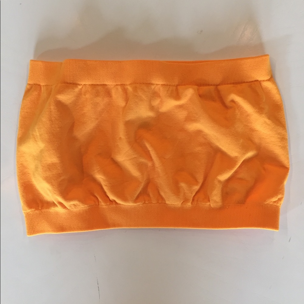 Orange tube bra