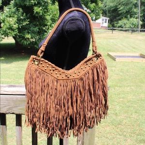 Fringed brown purse *3 for $10*