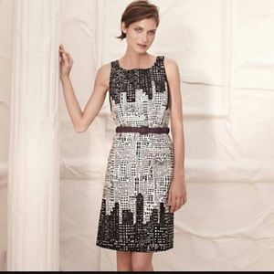 Anthropologie city skyline shift dress