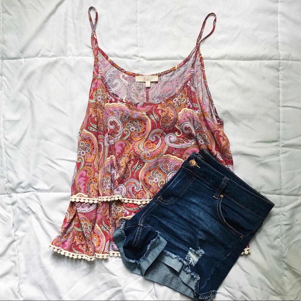 Paisley Tiered Tank Top