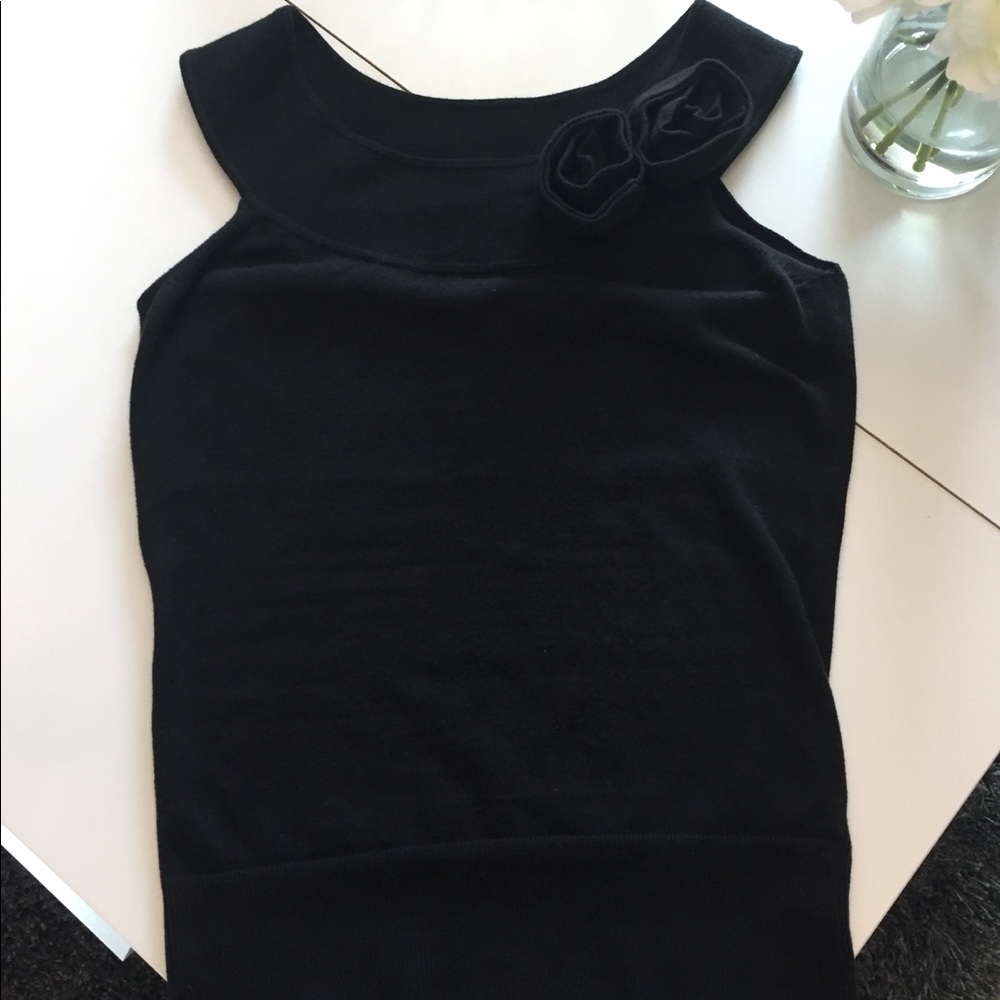 Donating tomorrow! Sleeveless black sweater