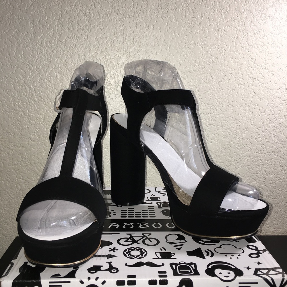 Bamboo black/gold heel - Picture 5 of 8