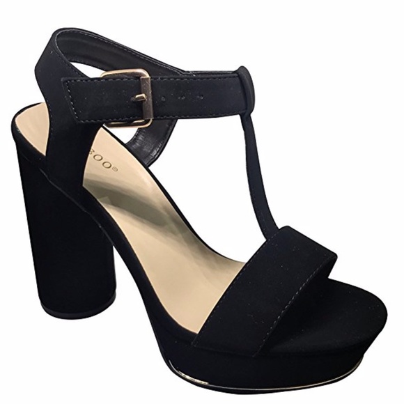 Bamboo Shoes - Bamboo black/gold heel