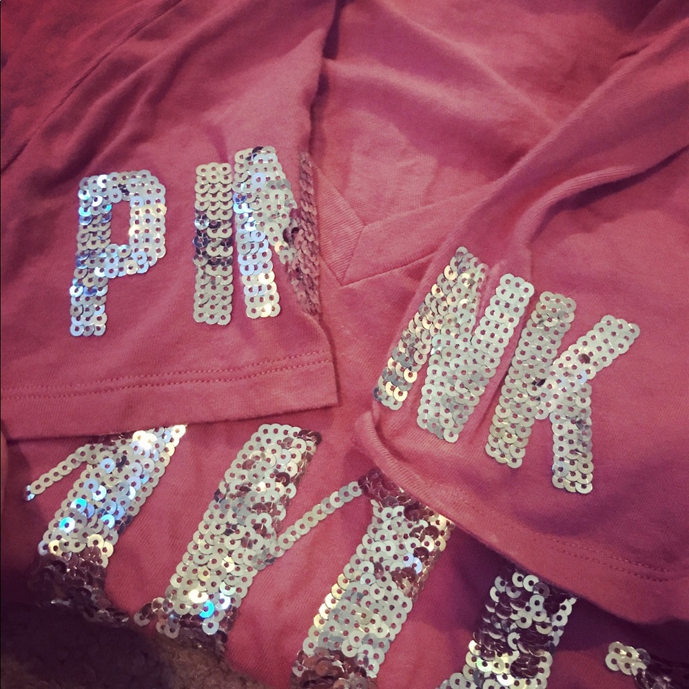 New Victoria secret pink sequin shirt