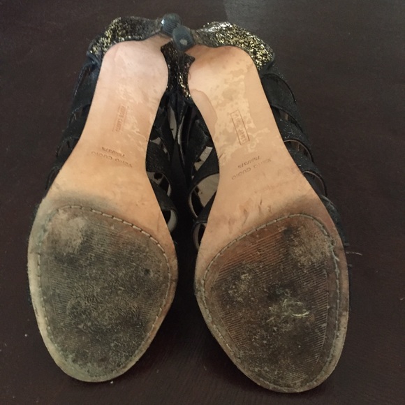 Vince Camuto Lanai Black Glitter Heels - Picture 7 of 8