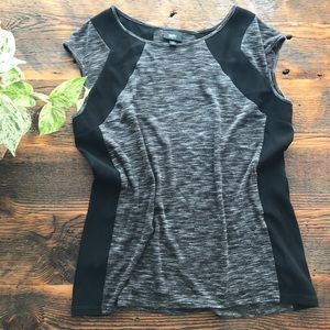 Grey and Black Fitted Tee