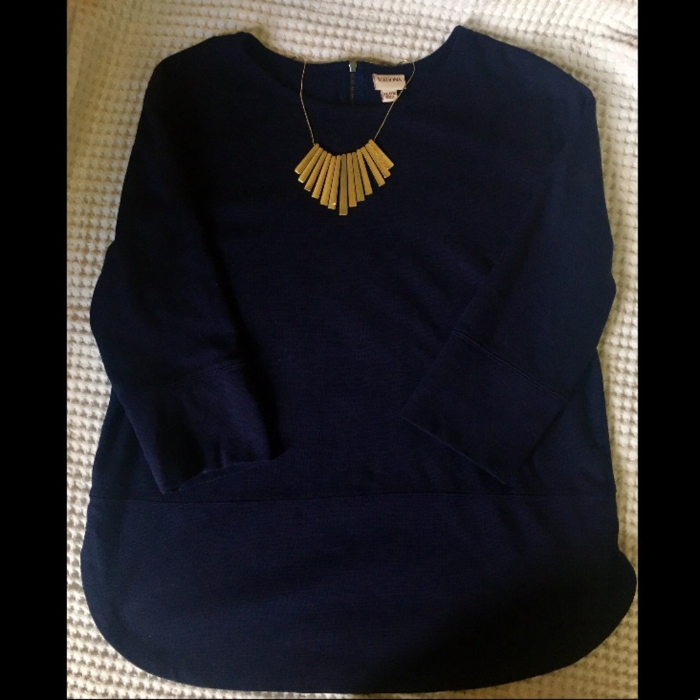 3/4 Sleeve Navy Top