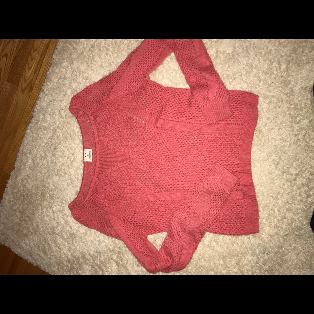 Pink knit sweater
