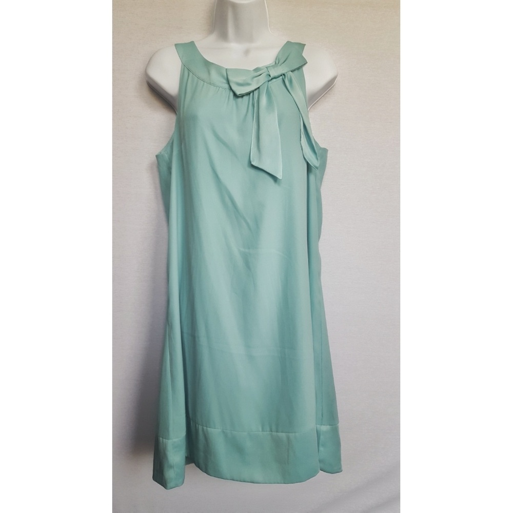 H&M Teal Sleeveless Bow Dress